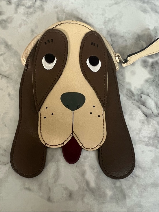 Rolfs Handbags - Dog Face Zipper Pouch - Brown and Cream